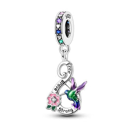 Free, Brave & Strong Bird Dangle Charm