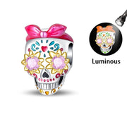Glow-in-the-Dark Barbie Skull Charm