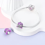 Glow in the Dark Girly Skull Charm