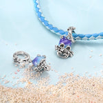 Glow in the Dark Luminous Crab with Starfish Dangle Charm