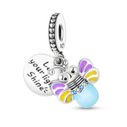 Glow in the Dark Luminous Honey Bee Dangle Charm