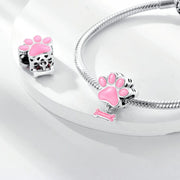Glow in the Dark Luminous Paw and Bone Charm