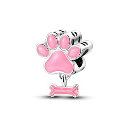 Glow in the Dark Luminous Paw and Bone Charm