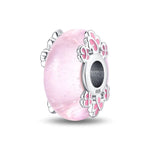 Glow in the Dark Luminous Pink Murano Charm