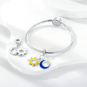 Glow in the Dark Luminous Sun and Moon with Stars Dangle Charm