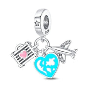 Glow in the Dark Luminous Travel Plane & Luggage Dangle Charm