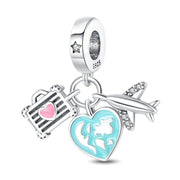 Glow in the Dark Luminous Travel Plane & Luggage Dangle Charm