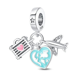 Glow in the Dark Luminous Travel Plane & Luggage Dangle Charm