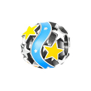 Glow in the Dark Luminous Yellow Star Blue Ribbon Charm