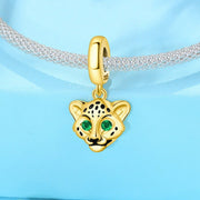 Golden Cheetah Dangle Charm