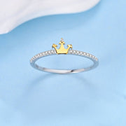 Golden Crown Pavé Ring