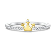 Golden Crown Pavé Ring