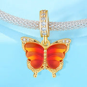 Golden Monarch Butterfly Dangle Charm