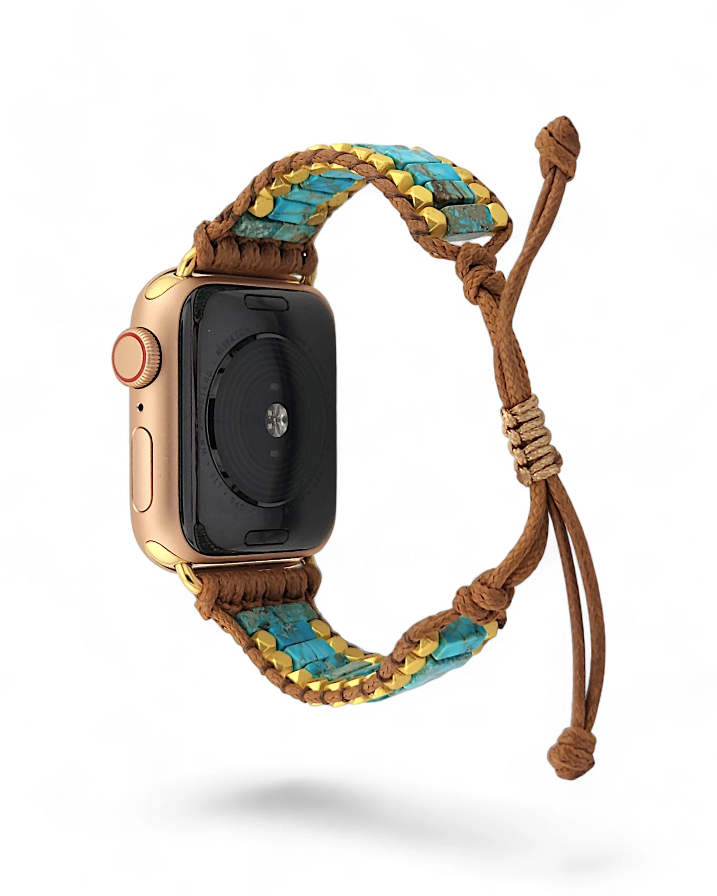 Golden Mosaic Turquoise Inlay Apple Watch Band