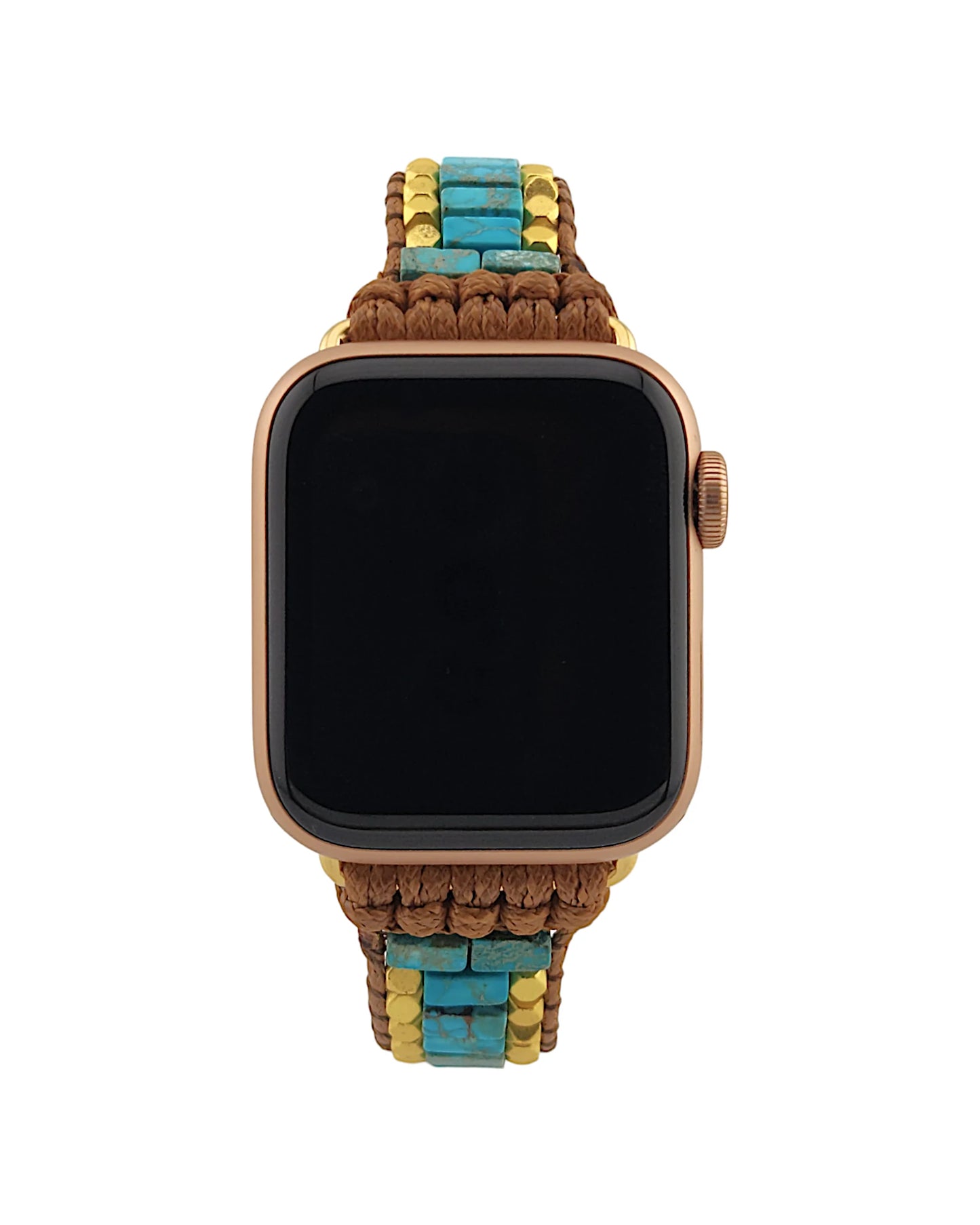 Golden Mosaic Turquoise Inlay Apple Watch Band