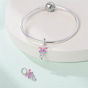 Graceful Ribbon Butterfly Dangle Charm