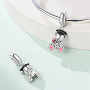 Graduation Celebration Teddy Bear Dangle Charm