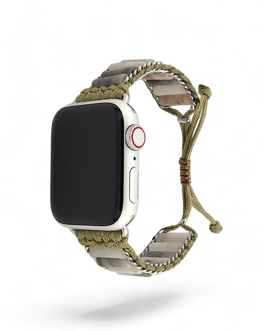 Gray Jasper Inlay Apple Watch Band