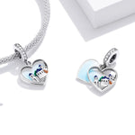 Greece Santorini Heart Dangle Charm
