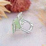Green Butterfly & Rose Charm