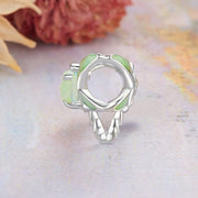 Green Dragonfly and Rose Charm