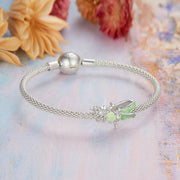 Green Dragonfly and Rose Charm