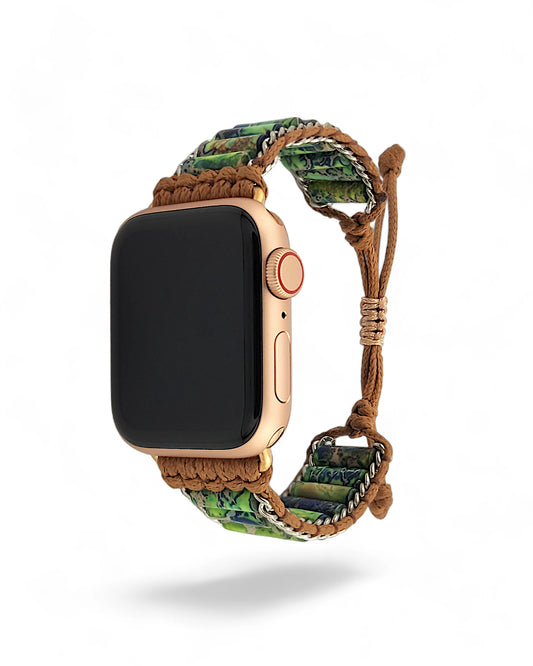 Green Imperial Jasper Inlay Apple Watch Band