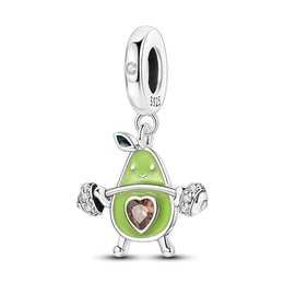 Gym Lifting Avocado Charm