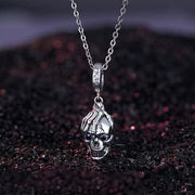 Halloween Skull in Hand Dangle Charm