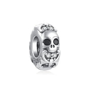 Halloween Vampire Cowboy Skull Charm