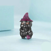 Halloween Witch Cat Charm