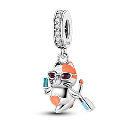 Happy Beach Cat Dangle Charm