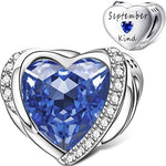 Heart Birthstone Charms