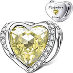 Heart Birthstone Charms
