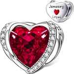 Heart Birthstone Charms