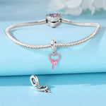 Heart Drip Pink Crystal Dangle Charm