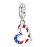 Heart of America Flag Dangle Charm