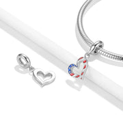 Heart of America Flag Dangle Charm