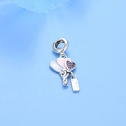 Heart-Shaped Balloon Trio Birthday Dangle Charm