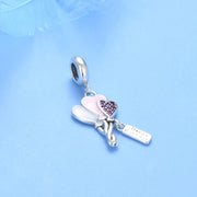 Heart-Shaped Balloon Trio Birthday Dangle Charm