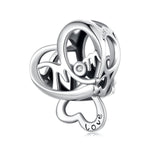 Heart-Shaped Love & Mom Charm