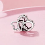 Heart-Shaped Love & Mom Charm