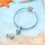 Heart-Shaped Ocean Treasure Dangle Charm