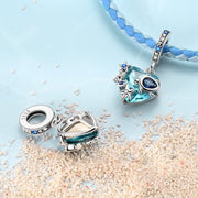 Heart-Shaped Ocean Treasure Dangle Charm