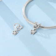 Heart Swirl Butterfly Charm
