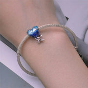 Heart Traveler Globe and Airplane Charm