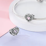 Heart with Pink Gem Charm