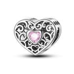 Heart with Pink Gem Charm