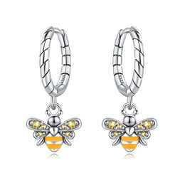 Honey Bee Delight Hoop Earrings