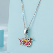 Hot Dog Dachshund Dangle Charm